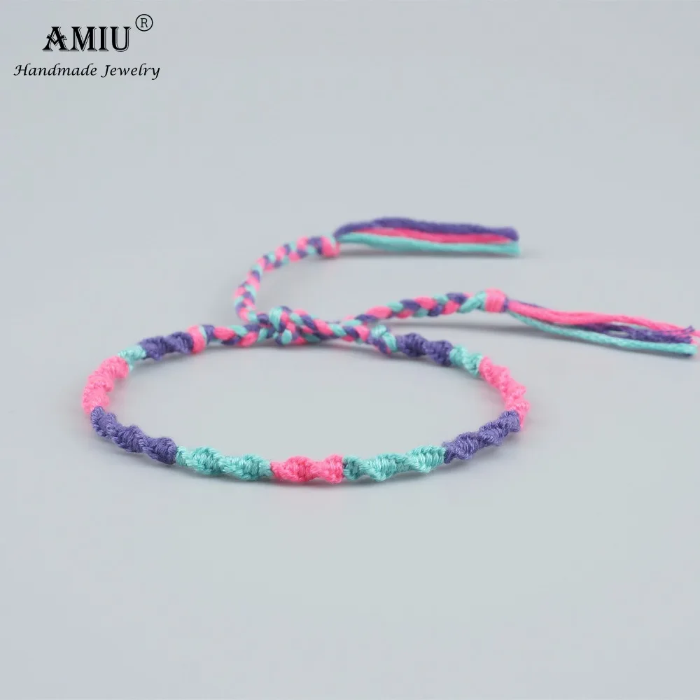 AMIU 2021 мульти Цвет любовь счастливые браслеты с амулетами и для женщин ювелирные