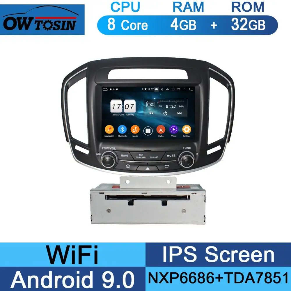 " ips 8Core 4G+ 64G Android 9,0 автомобильный DVD радио gps для Buick Regal Vauxhall Insignia/Opel Insignia DSP CarPlay - Цвет: 32G