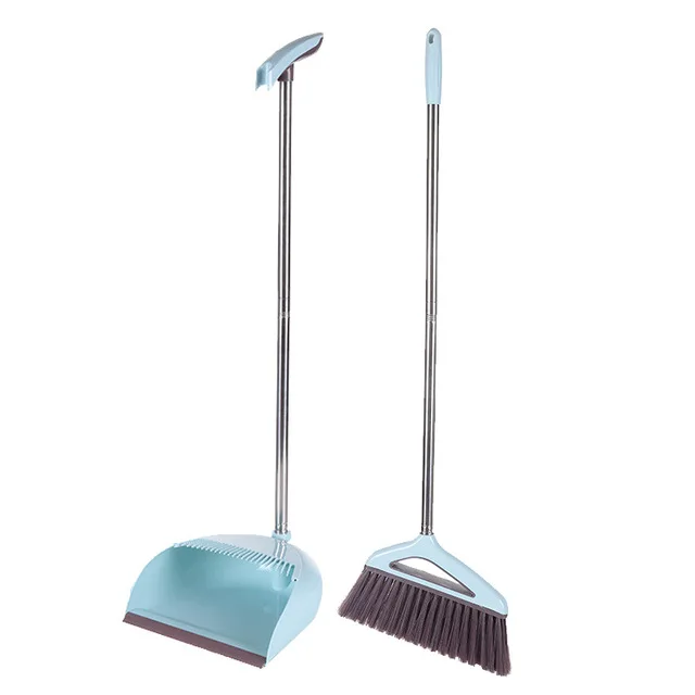 2 Складной Метла Совок костюм бытовой чистящие инструменты пластик метла ПП сочетание дома мягкие волосы чистая беспыльная помощник наборы инструментов - Цвет: 2