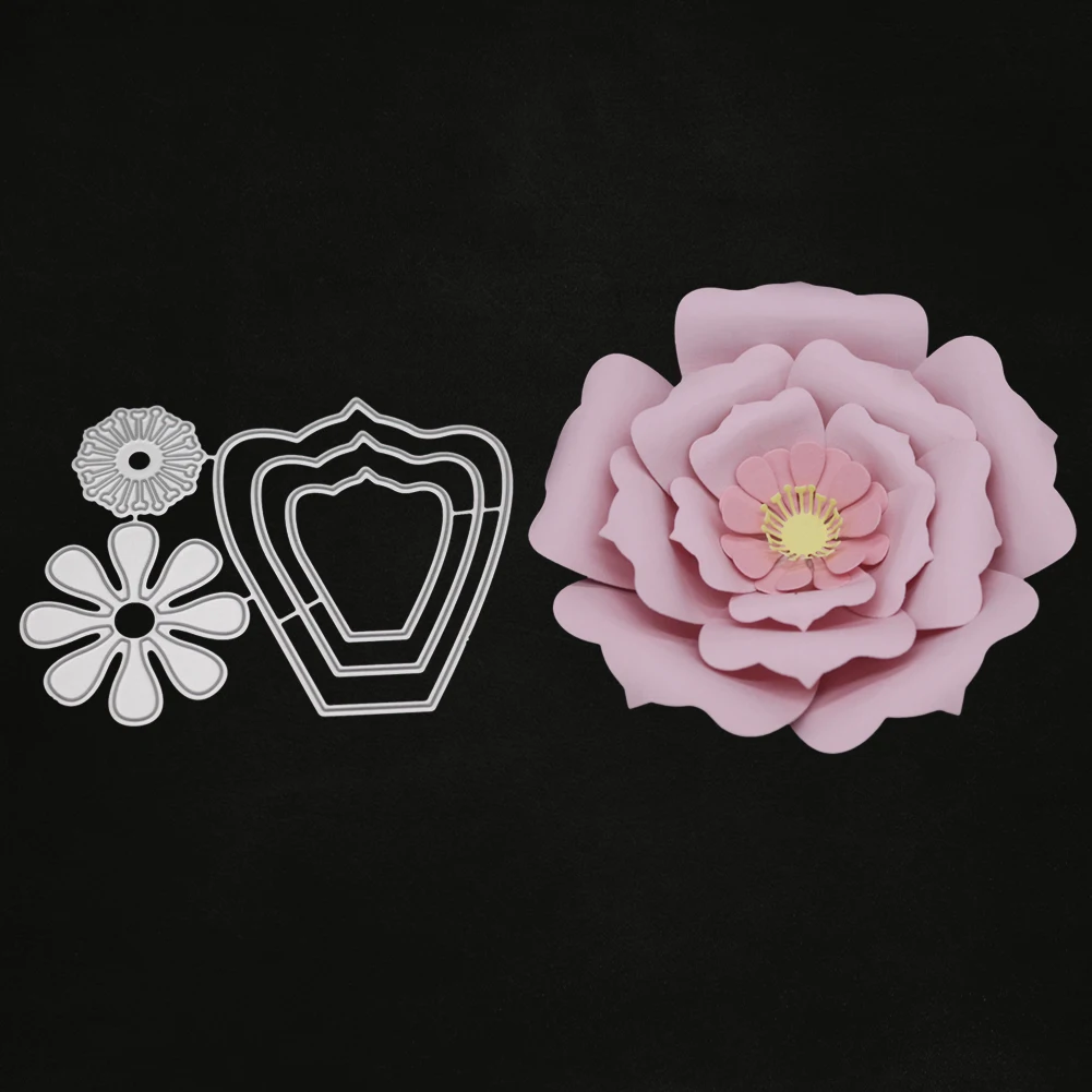Цветок Металлический Трафаретный вырубной штамп для шаблон наклеивания вырезок