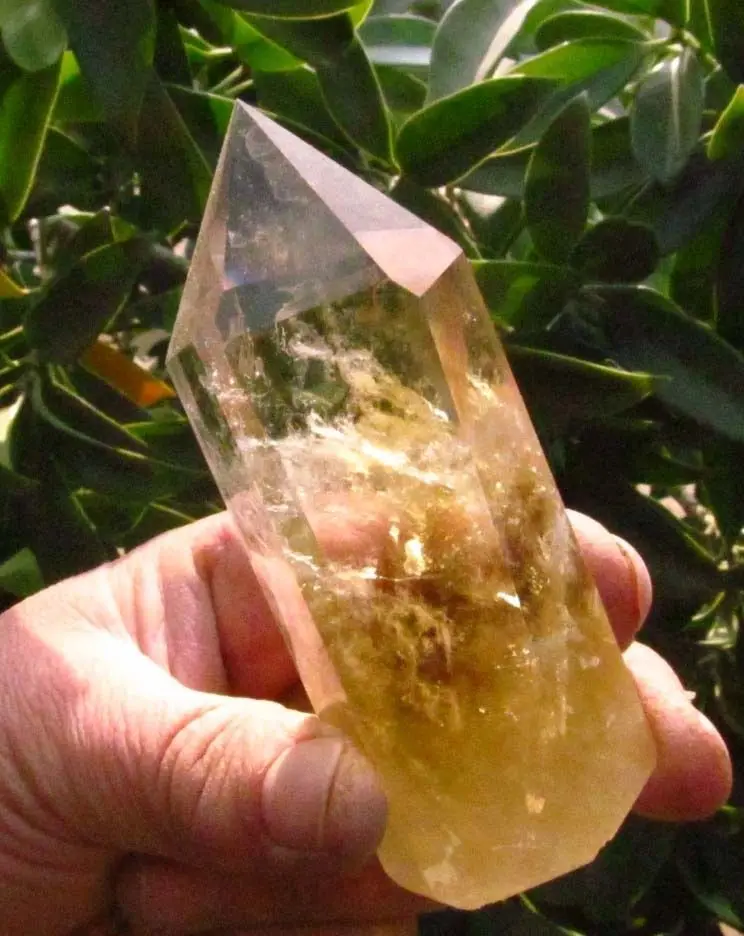 

xd j00453 AAA NATURAL CITRINE SMOKY QUARTZ CRYSTAL POINT Healing