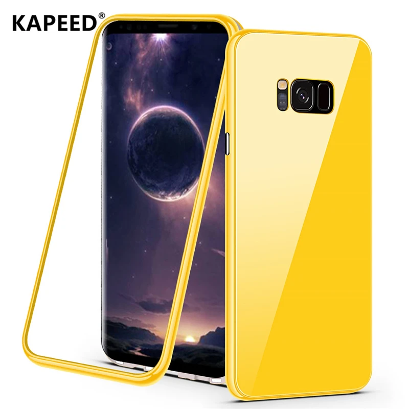 Флип-чехол для samsung Galaxy S9 S8 Plus Note 8 9 модный цветной магнитный стеклянный чехол для телефона для samsung Galaxy Note 9 8 S7 Fundas