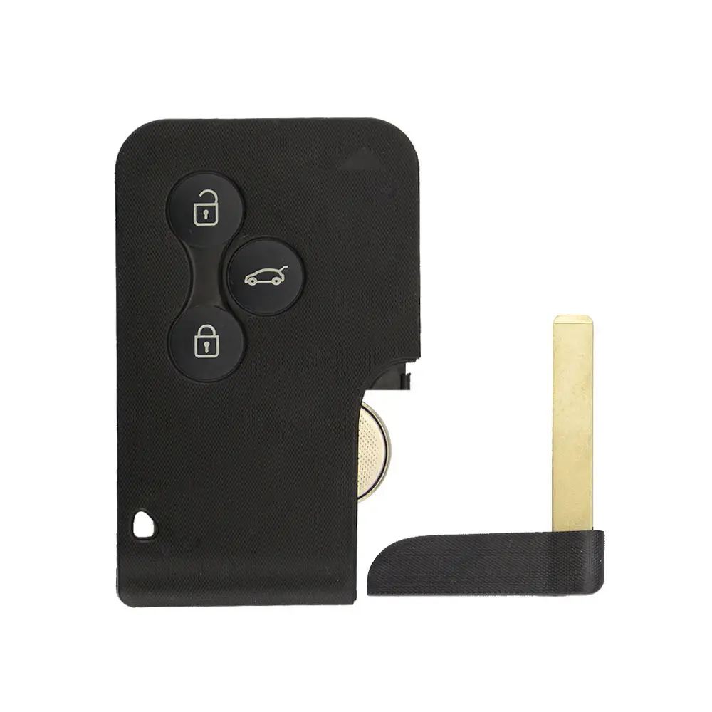 ID46 7947 Chip Okeytech 3 кнопки 433 МГц PCF7947 Автомобильный Дистанционный ключ-карта для Renault Megane Scenic 2003-2008 со вставкой маленькое жало ключа - Количество кнопок: ID46 7947 Chip
