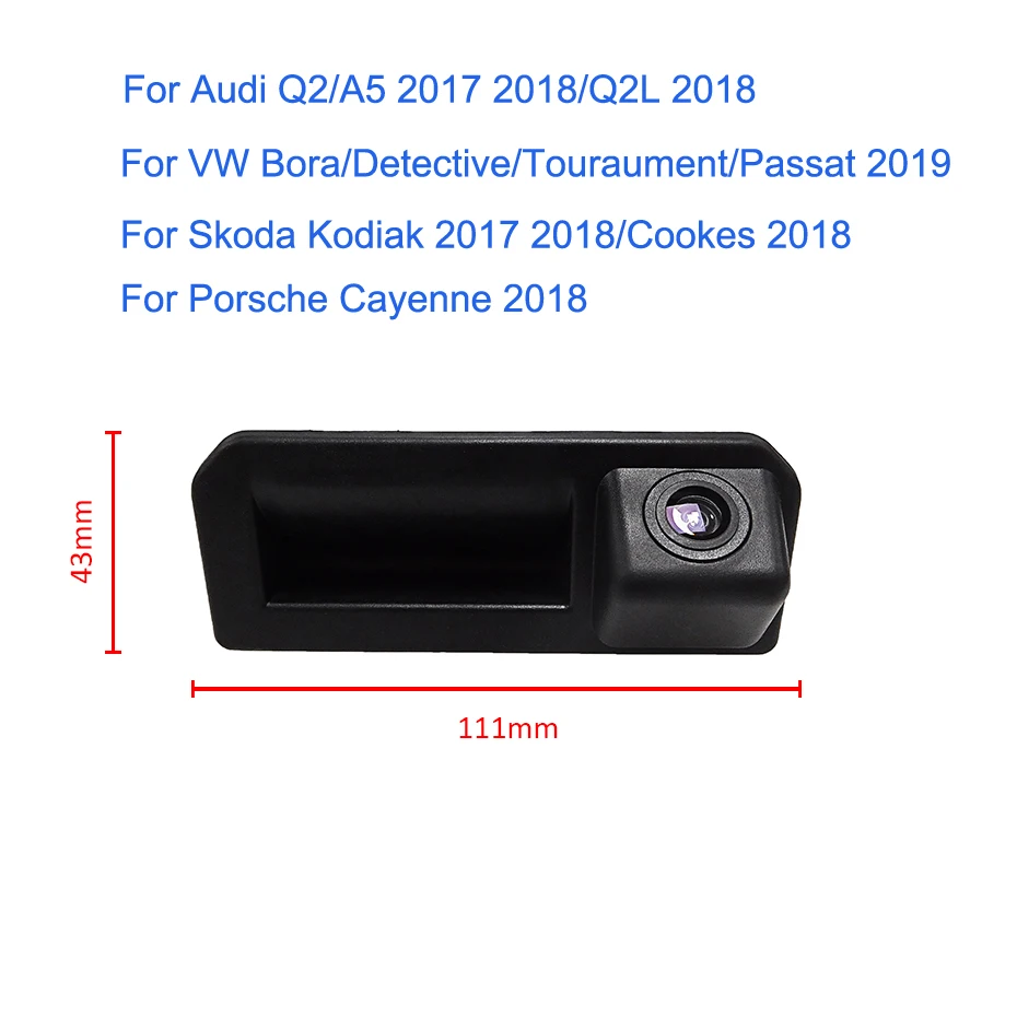 CCD багажник автомобиля ручка заднего вида камера для Audi/Q2/Q2L/Q5/A5/Q5L/VW/Bora/Detective/Touraument/Passat/Skoda/Kodiaq/Kodiak/Cayenne