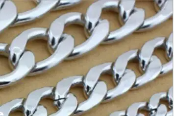 sliver rhodium GHRQX Горячая 1 метр 8 мм* 11 мм металлическая цепь алюминиевая цепь Золотой цвет без ржавчины diy ожерелье поясная цепь аксессуары для одежды - Цвет: sliver rhodium