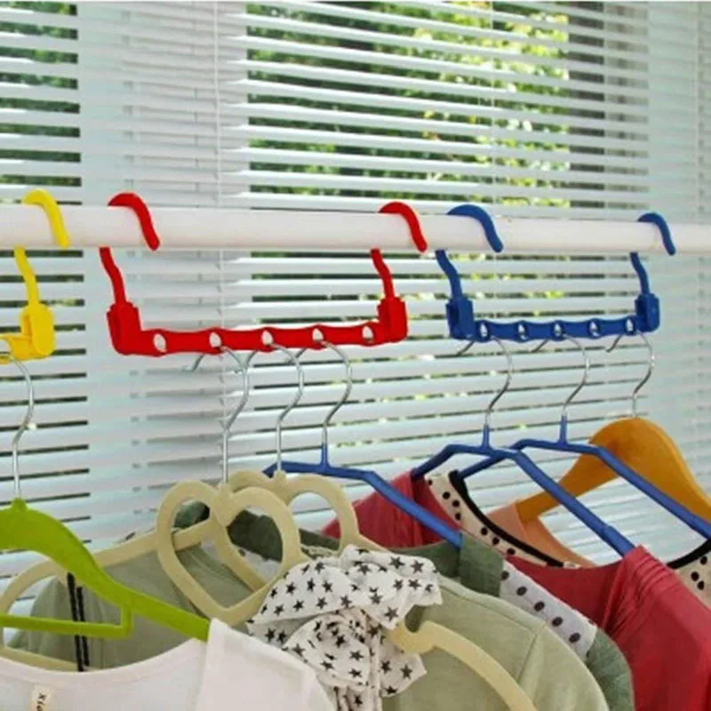 Portable Space Saver Wonder 5-Hole Magic Hanger Hook Closet Organizer Home Supplies UYT Shop |