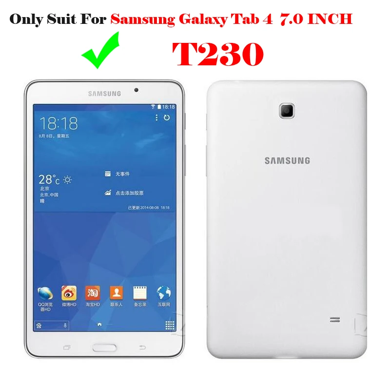 Для Samsung Galaxy Tab 4 7 0 T230 беспроводной чехол с клавиатурой Bluetooth для кожаный флип