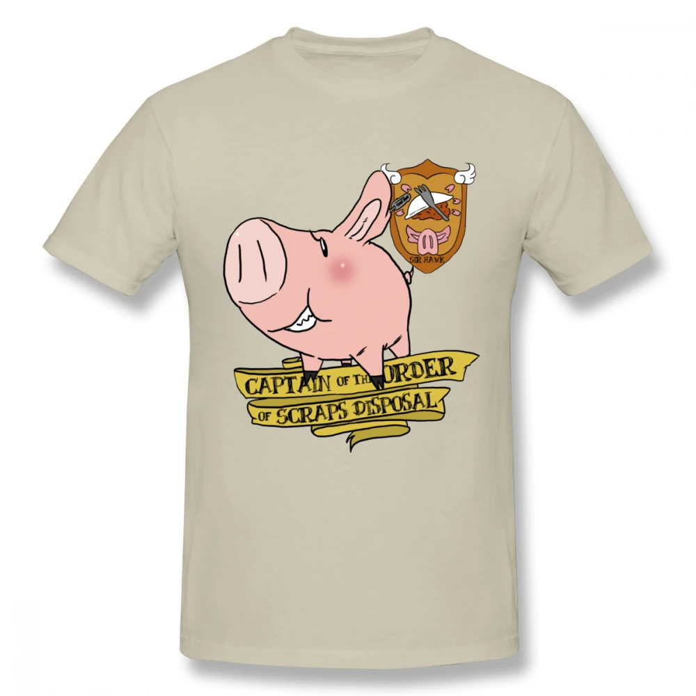 Хаки Seven Deadly Sins Sir Pig Hawk капитан утилизации футболки мужские качественные футболки для отдыха круглый воротник S-6XL футболка - Цвет: Хаки