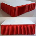 Шелковая шифоновая юбка белого цвета для свадебного стола, праздничная Банкетная сценическая скатерть для украшения стола