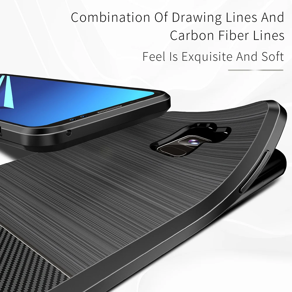 Магнитный силиконовый чехол DUX DUCIS для Samsung Galaxy A8 2018 Мягкий защитный телефона Plus A 8