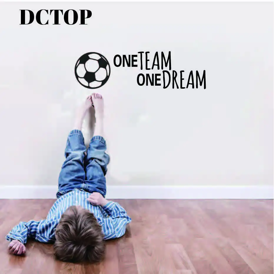 DCTOP One Team Dream Ball Спорт страсть гол хобби игра Футбол игрок спорт семейная Цитата