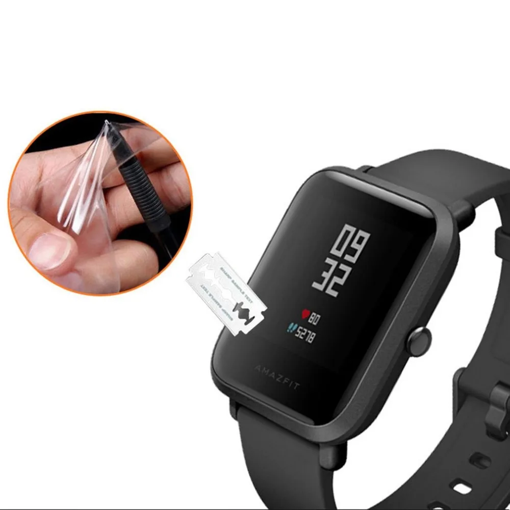 Мягкая прозрачная защитная пленка из ТПУ HD для смарт часов Xiaomi Huami Amazfit Bip BIT PACE