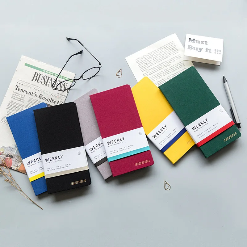 Еженедельный план 2019 2020 планировщик журнал ткань A6 ежедневный органайзер