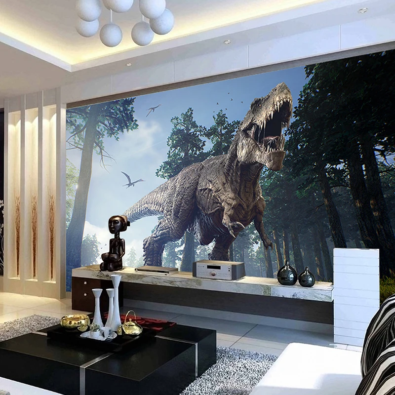 Пользовательские фото обои 3D Динозавры настенная живопись спальня КТВ Бар фон
