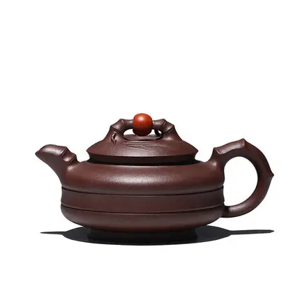 

Yixing famous teapot pure handmade teapot home possession original mud deep purple good luck teapot