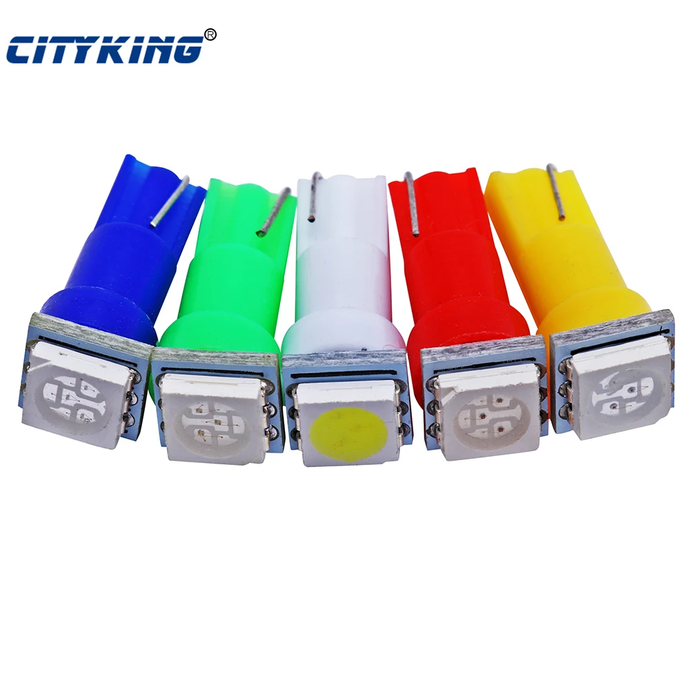 

Free shipping 1000pcs T5 led 5050 1SMD led t5 bulb with wedge base for dashboards(Gauge bulbs) White/Green/Blue/Red/Yellow