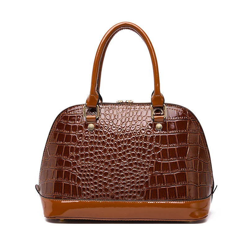 Сумка Toposhine из лакированной кожи крокодиловой Женская сумочка новая модная