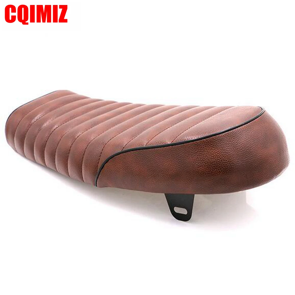 Коричневое винтажное мотоциклетное седло для кафе гонщиков Honda CG125 CB125S CB200 CB350 CL350