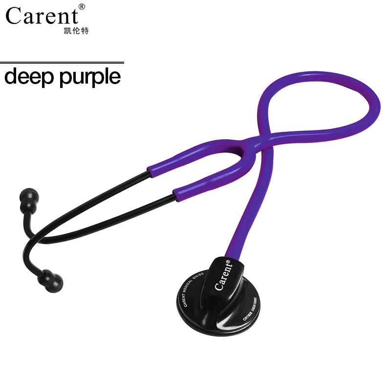 black purple Carent профессиональный стетоскоп двойной медицинский silverback стетоскоп из нержавеющей стали для доктора медсестры, чтобы слушать сердцебиение плода - Цвет: black purple