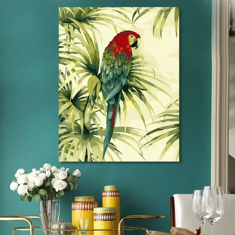 

diy digital painting Parrot digital paint by numbers modular painting coloring by numbers drawing practice