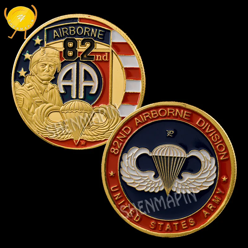 82nd Airborne дивизион памятная монета армии США вызов монеты лояльность служба честь