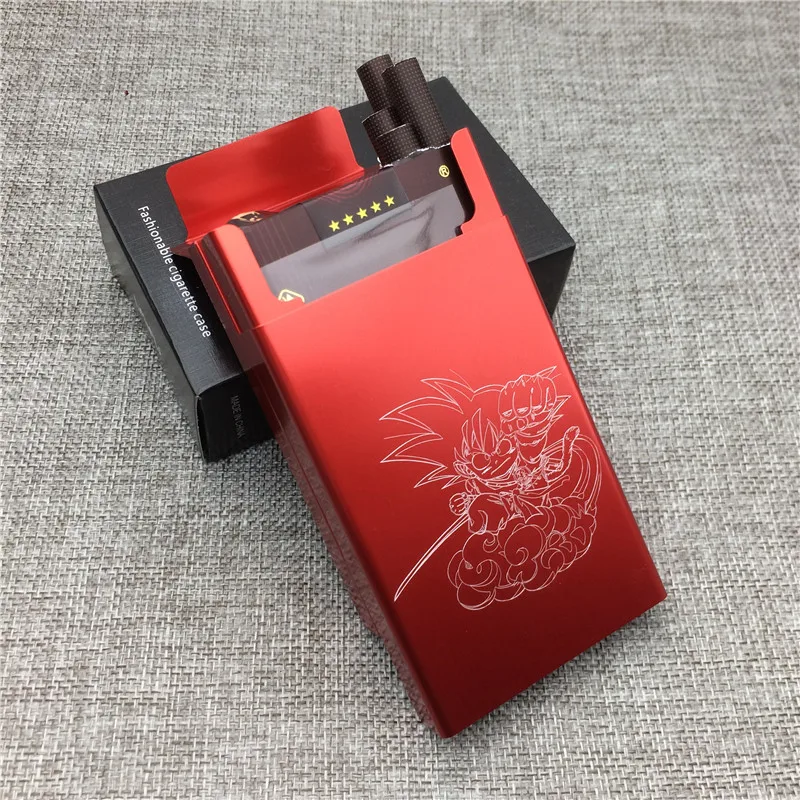 LF044 персонализированный Чехол для сигарет Goku Dragon Ball из алюминиевого сплава