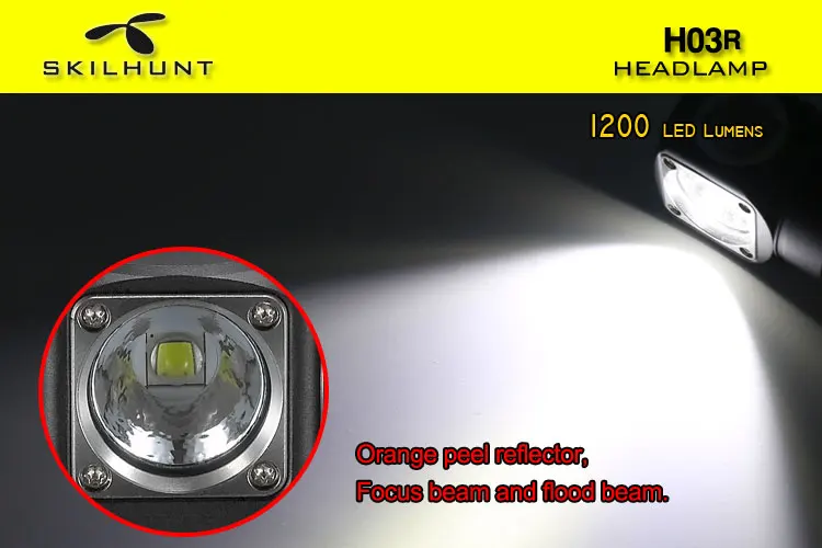 Новинка Skilhunt H03 H03R H03F Lampe Frontale 1200 люмен светодиодная фара наружная 18650 для кемпинга