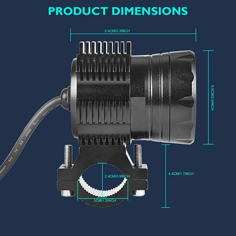 Универсальная Светодиодная лампа для мотоциклетных фар 6 чипов 12 В 24 6000 К| |