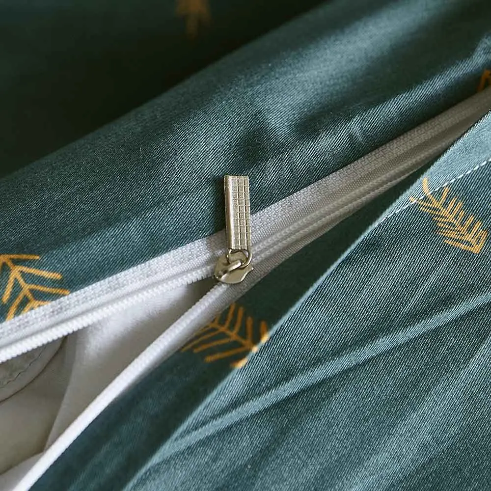 Роскошный набор пододеяльников с геометрическим принтом в виде перьев хлопковое