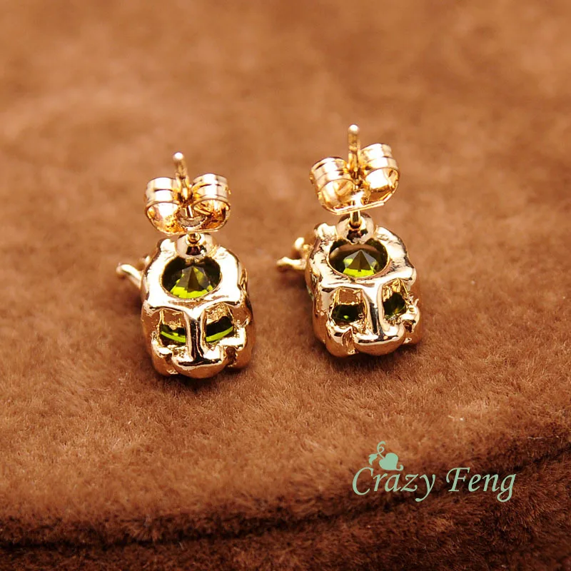 Бесплатная доставка модные женские часы желтое золото-цвет 3 вида цветов CZ Череп