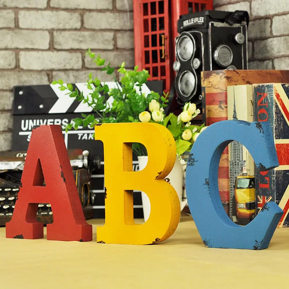 1 шт. 18 см деревянные буквы DIY A-Z Английский алфавит ремесло украшения для домашней
