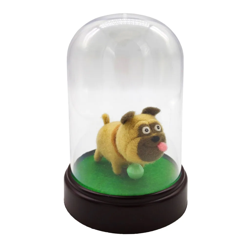 

Feltsky Pug Needle Felting Kit Gift Set in Acrylic Cover 15x9.5cm - Video for Beginner