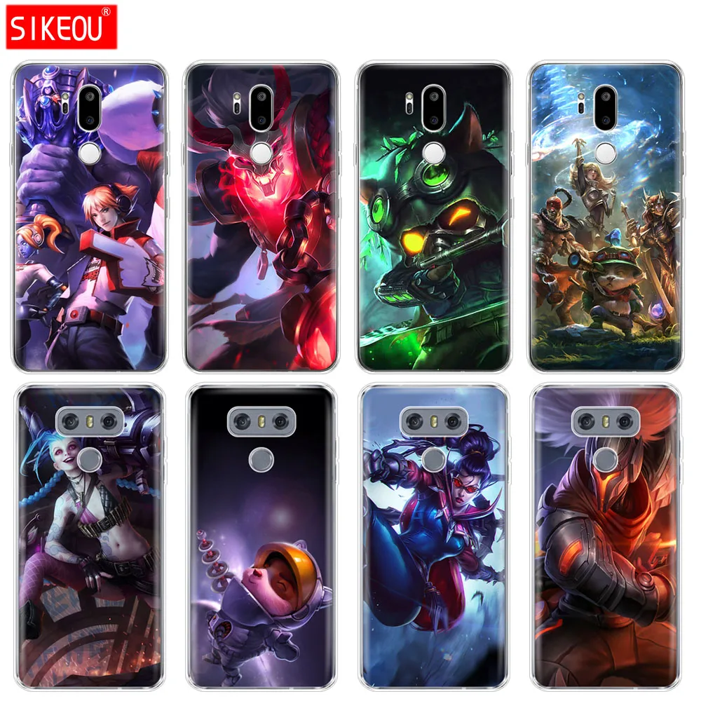 Силиконовый чехол для телефона LG G7 Q8 Q6 G6 MINI G5 V30 V7 V9 k10 k8 X POWER 2 League of Legends Teemo