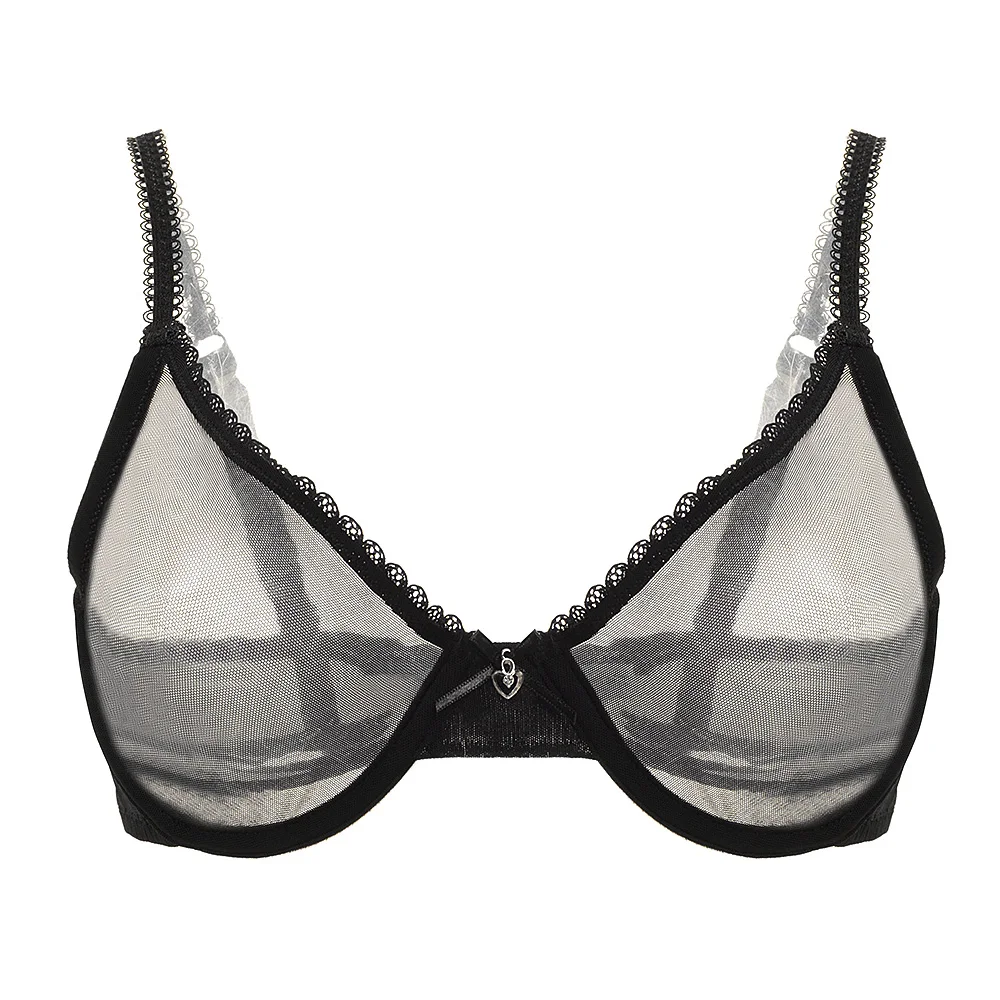 

Ladies Secret ultra thin bra panty Sale Separated sexy gauze transparent invisible set B C D E F Cup 75 80 85 90 95 100 big size