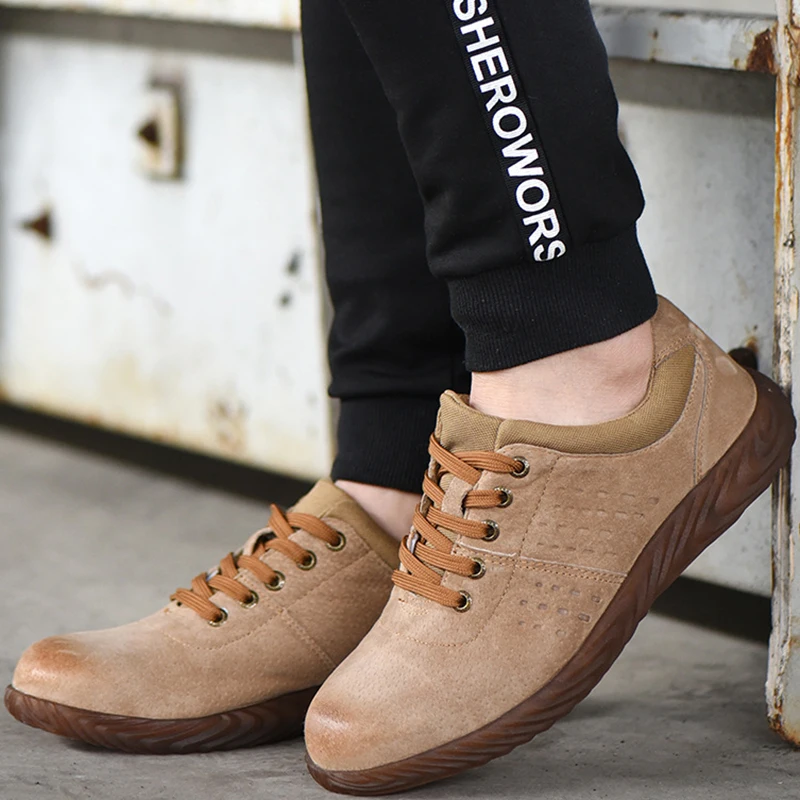 Модная мужская защитная обувь со стальным носком уличная рабочая армейские