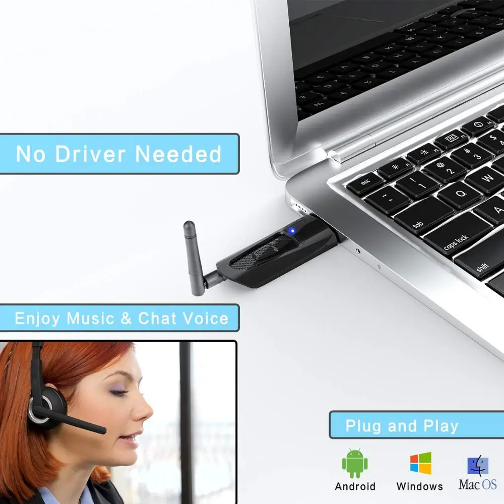 Двойной передатчик Bluetooth 5 0 USB Aux 3 мм AptX с низкой задержкой музыкальный адаптер для