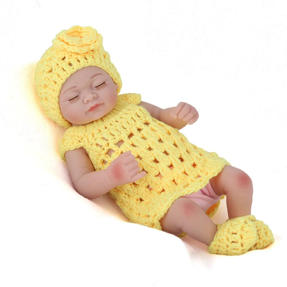 NPKDOLL Reborn Baby Dolls продажа силиконовая Реалистичная мини кукла 25 см с полным корпусом