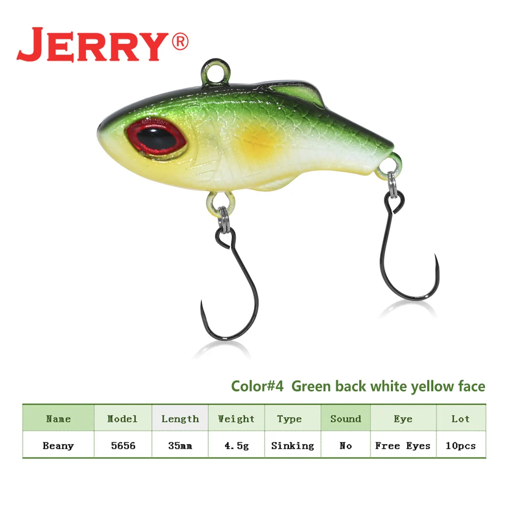 Green white Jerry 1 шт. 35 мм 4,5 г микро УФ розовый VIB тонущий бесплодной рукоятки воблеры форель рыболовные приманки жесткая приманка - Цвет: Green white
