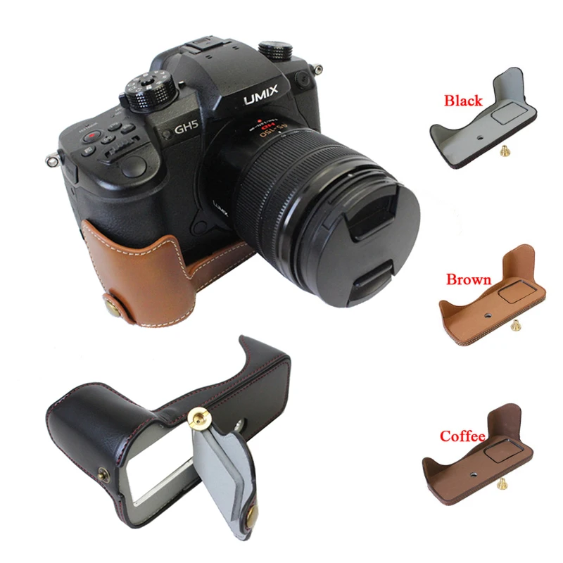 Модный чехол сумка для камеры panasonic lumix GH5 DSLR из искусственной кожи комплект с