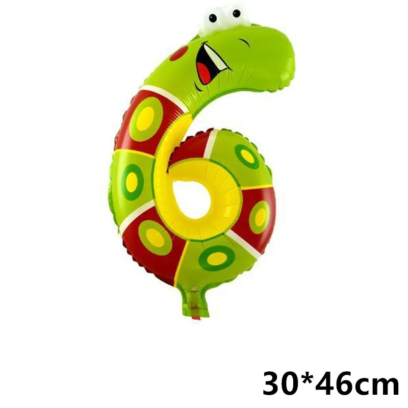 16 дюймовые воздушные шары из фольги с цифрами в виде животных украшения для дня