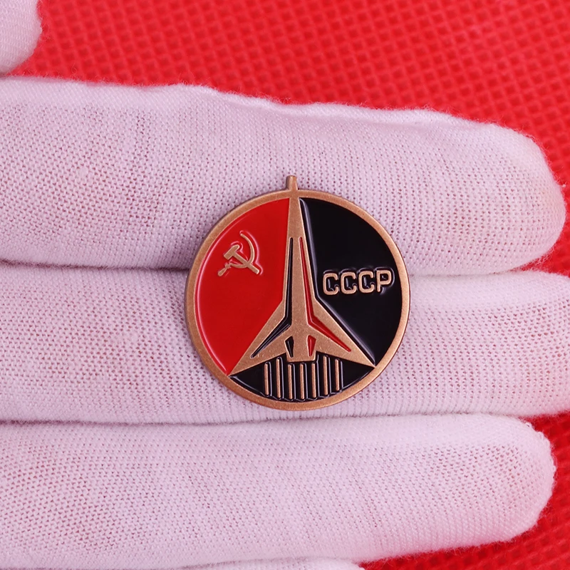 Советская булавка CCCP космический полет Вселенная Броши СССР коммунистический молот и серп значок ракеты Запуск ювелирные изделия для мужчин Патриот подарок