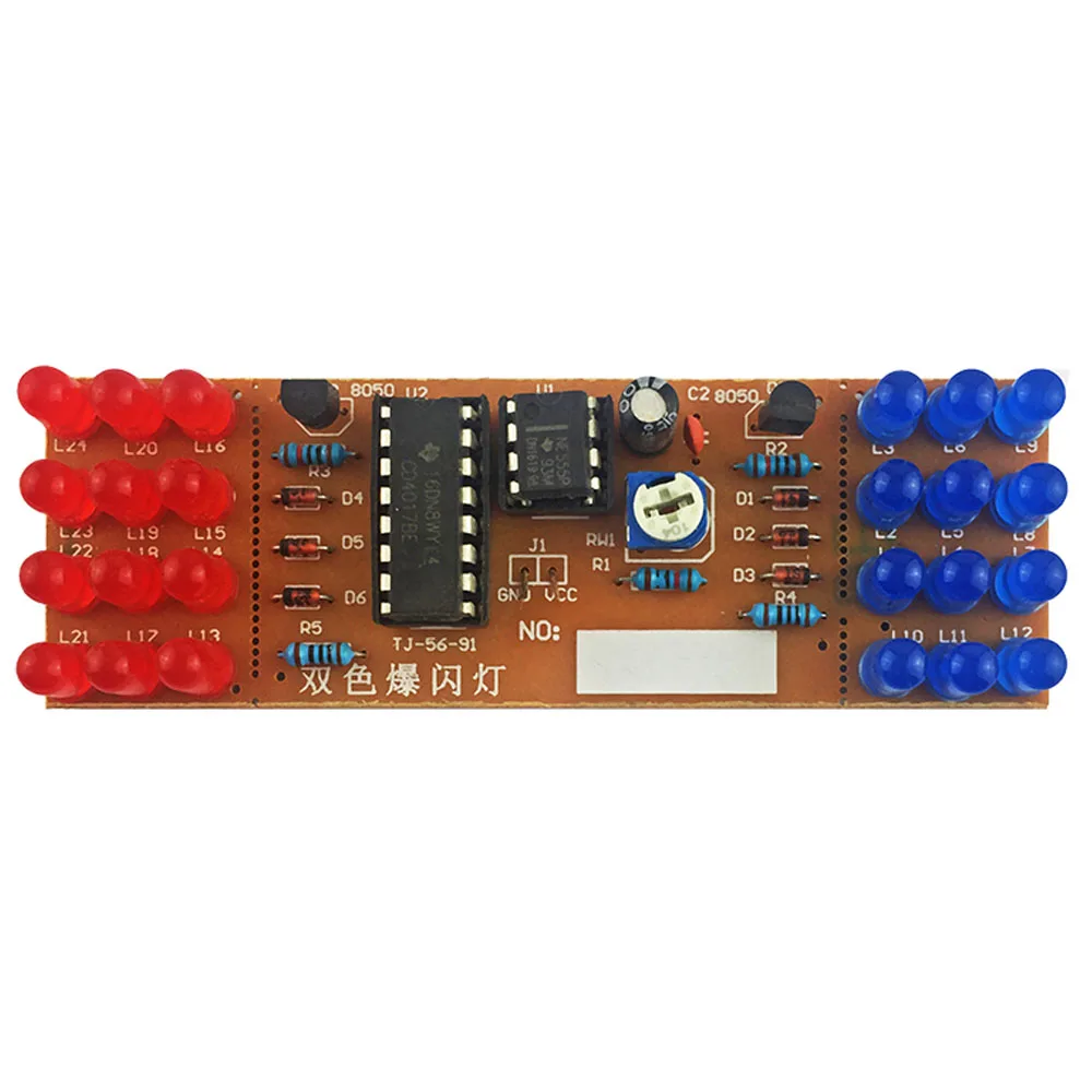 CNIKESIN Diy набор двух цветов Набор стробоскопов NE555 + CD4017 Thunderclap Flash электронный