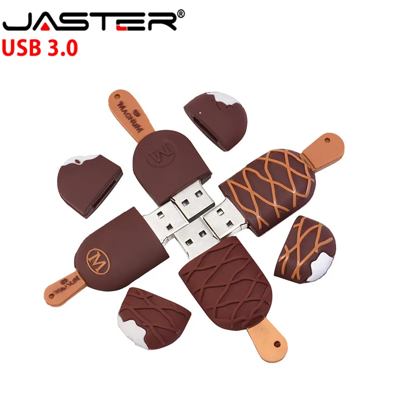 JASTER USB 3 0 usb флеш накопитель с мультяшным мороженым диск памяти Милый силикон 4 ГБ 8