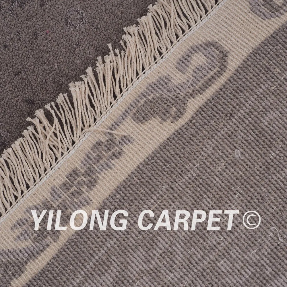 YILONG 5 'x 8' ручная работа искусственная кожа новый дизайн темные цветы с узлом