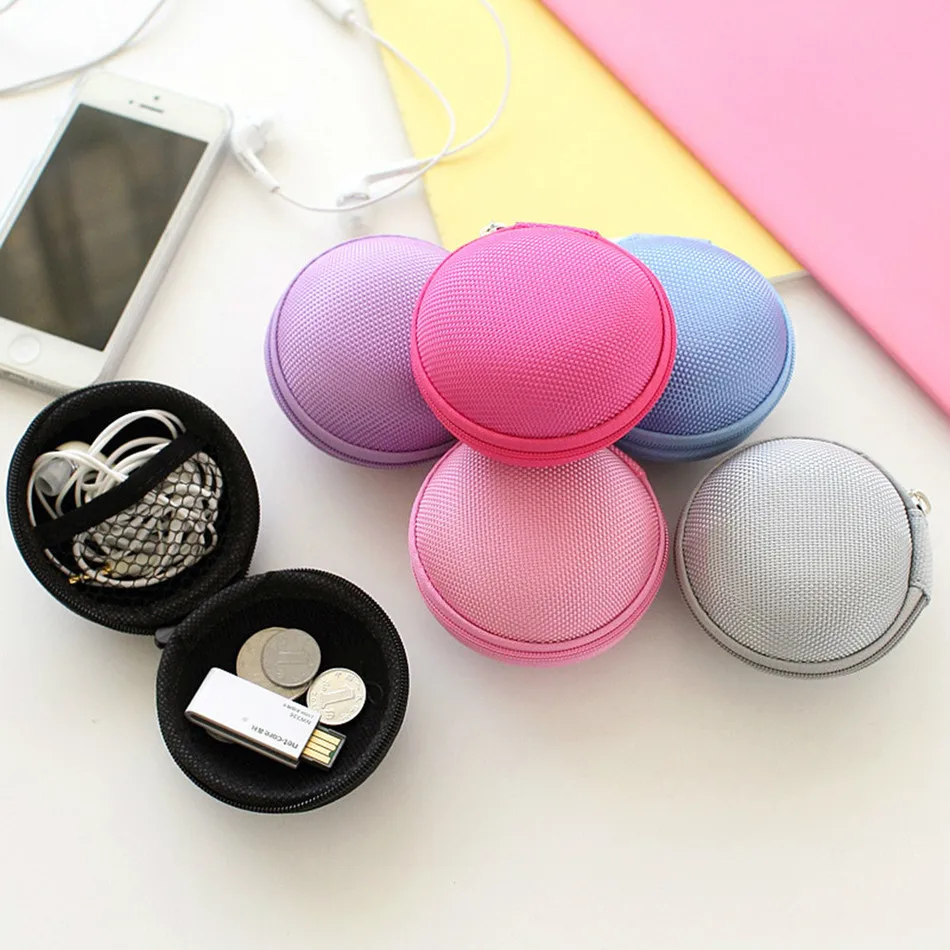 Multicolor 1Pc Hold Case Storage Carrying Hard Bag Box For Earphone Headphone Earbuds Memory Card Black Blue Red Color | Электроника
