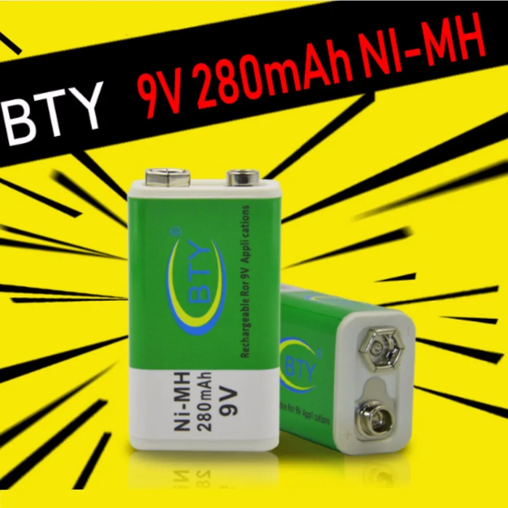 Перезаряжаемая батарея 2 шт./лот BTY 9 в 280 мАч Ni MH|rechargeable battery|battery rechargeablebattery rechargeable