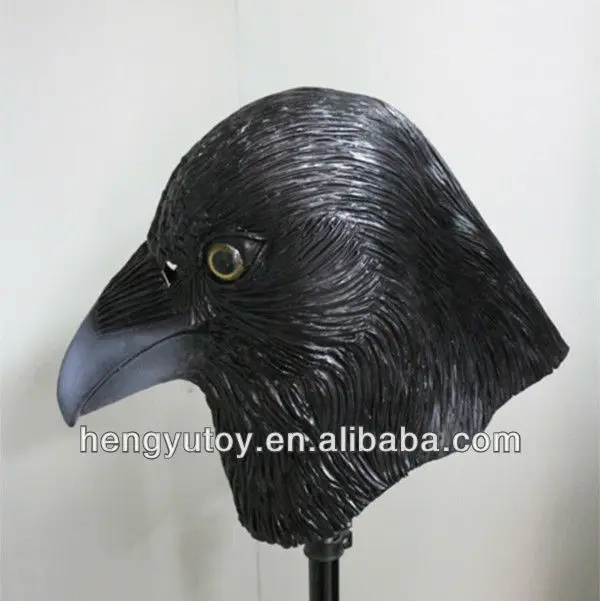 Праздничные игрушки HUIZHOU Реалистичная Милая латексная маска вороны на