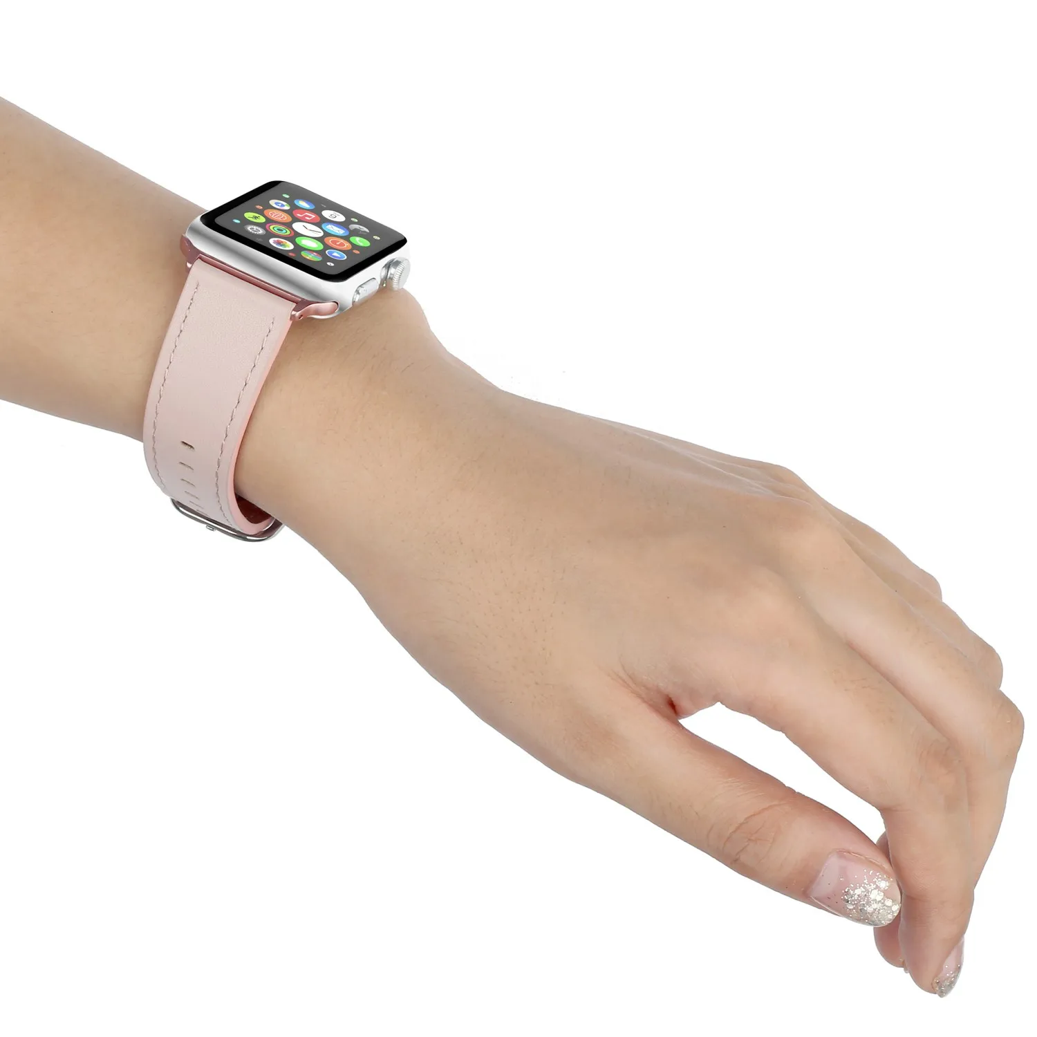 Натуральная кожа ремешок для наручных часов Apple Watch Series 5 4 3 2 1 группа классический