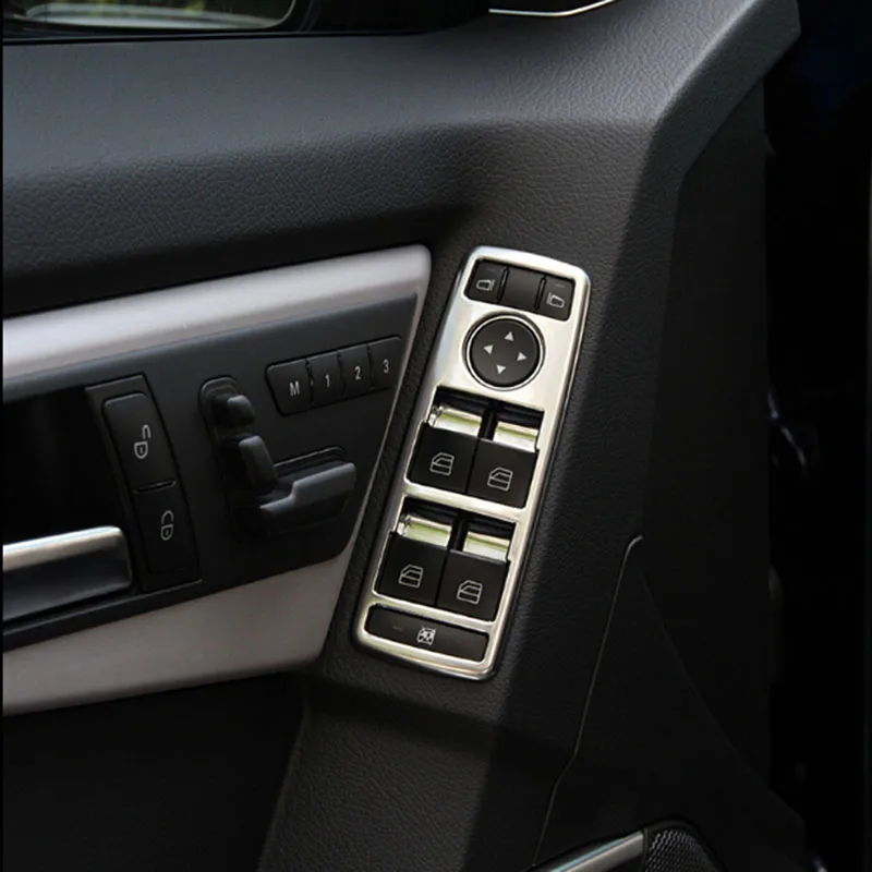 Интерьер автомобиля Матовый хромированный дверной переключатель панель