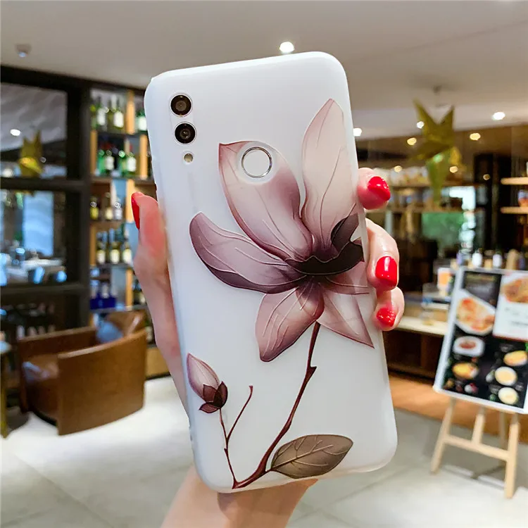 Объемный Рельефный цветочный чехол для телефона Xiaomi Redmi 7 7A Note Pro 5 5A 6 6A S2 GO K20 мягкие